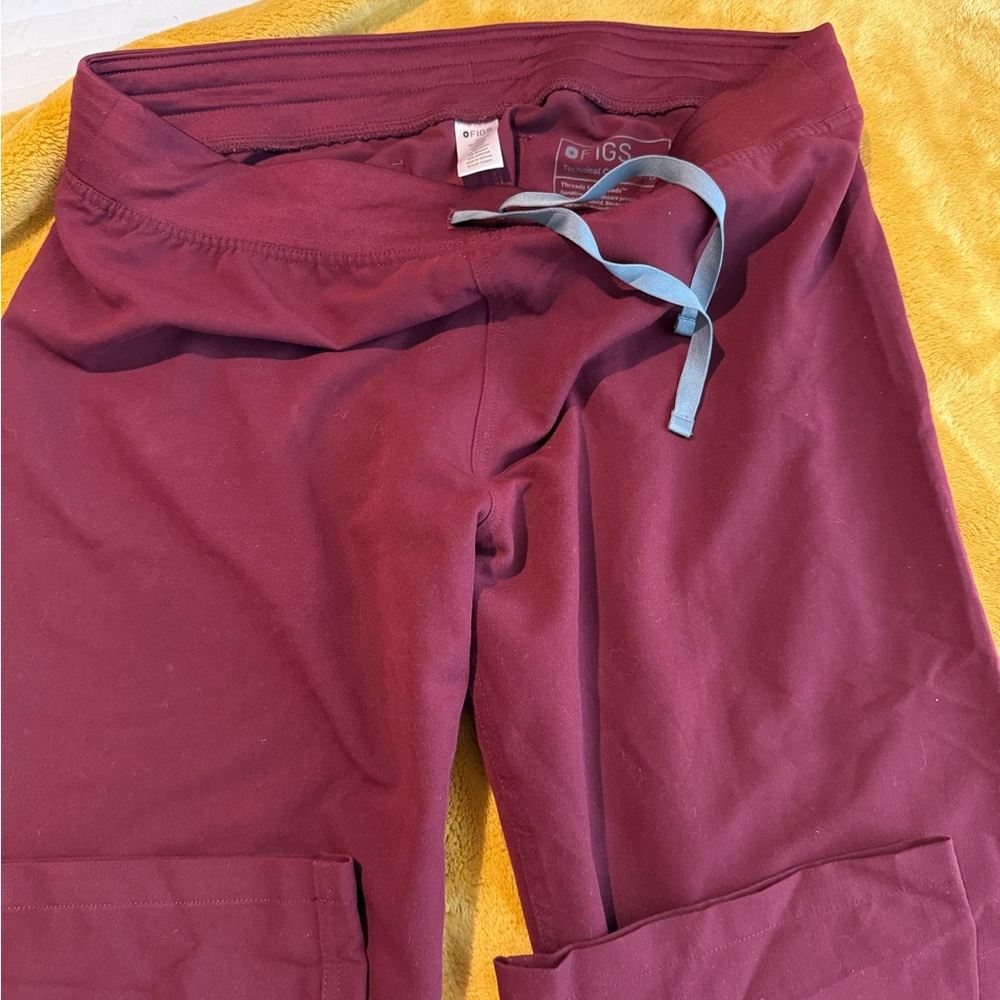 Figs Burgundy Pants
